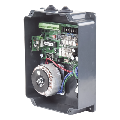 XBS-PK03-CBOX - Cuadro de Mando / 110VAC / 24VDC / 12x24x32 cm / 4.7x9.4x12.6 in / 2 Controles XBT23