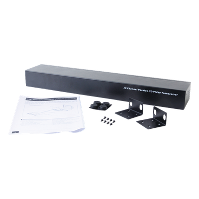 TT-116-TURBO - Transceptor de Video Pasivo / 16 Canales / 4K / Rack 19" / UTP Cat 5e/6 / HD-TVI/CVI/AHD/CVBS / Protección contra Sobretensión