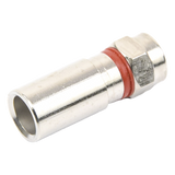 TT-CON-510-RG6 - Conector F Macho / Compresión en Línea / Cable RG-6 / Cuerpo Bronce Niquelado / Contacto Oro / Aislante Teflón