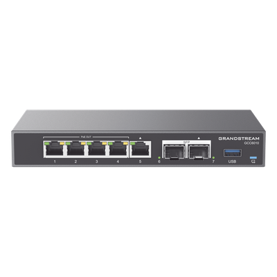 GCC6010 - Grandstream Networks GCC6010 dispositivo de redes Gigabit Ethernet (10/100/1000) Energía sobre Ethernet (PoE) Negro, Plata