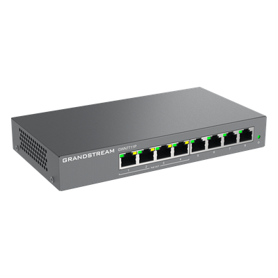 GWN7711P - GWN7711P, Switch Administrable capa 2-lite, 8 x GigaEth, 4 x PoE, fuente 60w