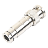 TT-RG-16 - Conector BNC Macho / Compresión Axial / 75 Ohm / RG-59/U / Níquel-Oro-PTFE / 42 mm Largo / 0.14 ft Diámetro