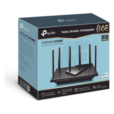 ARCHER-AXE75 - Router Triple Banda / Wi-Fi 6E AX6600 / 6 Antenas de Alta Ganancia / 1 Puerto WAN Gigabit / 4 Puertos LAN Gigabit / Puerto USB 3.0 / OneMesh