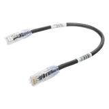 UTPSP1BLY - Cable de Parcheo UTP Cat6 / 24 AWG / CM / 0.3 m (1 pie) / Color Negro