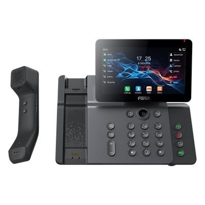 V66-PRO - Teléfono IP Ejecutivo / 20 Líneas SIP / Pantalla Táctil IPS 7" / Wi-Fi 6 / Bluetooth 5.4 / Handset Inalámbrico / PoE / Gigabit Dual Ethernet