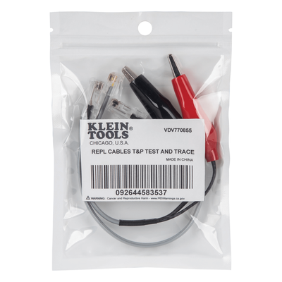 VDV770-855 - Cables de Repuesto para Probador de Red / Tone & Probe / RJ45-RJ45 / RJ11-Cocodrilo / 5.9'' (15 cm) / PVC-Policarbonato