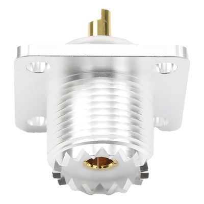 RFU-521-ST - Rf Industries,Ltd Conector RF Hembra / UHF SO-239 / Montaje Chasis 4 Hoyos RFU-521-ST
