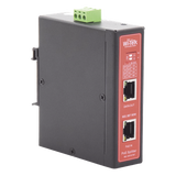 WIPOE55SBTIDC - Splitter PoE Industrial / Entrada 90 W 802.3bt / Salida DC Seleccionable 12V/16V/24V/48V / 2 Puertos Gigabit / Protección 6 kV / Riel DIN