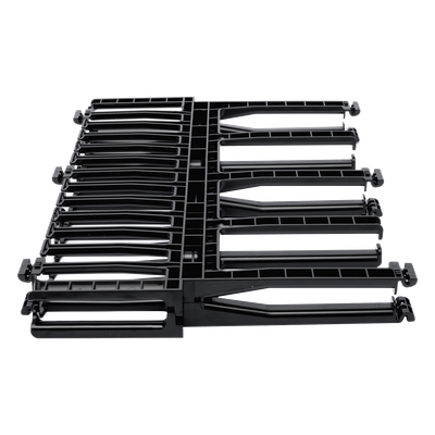 NM1 - Organizador de Cables Horizontal / Alta Densidad / Doble Frontal y Posterior / Rack 19in / 1UR / Negro