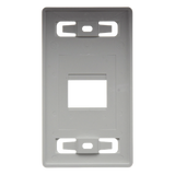 MX-FP-S-02-02 - Siemon Placa de Pared Modular / 2 Salidas Single Gang / Termoplástico Blanco MX-FP-S-02-02