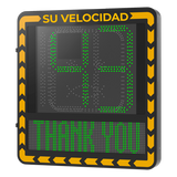 YJP7681-188-RR - Radar Medidor de Velocidad / Detección 100 m (328.1 ft) / 32 Objetivos / 3 Carriles / Pantalla LED 3000 cd/m² / IP66 / Ethernet