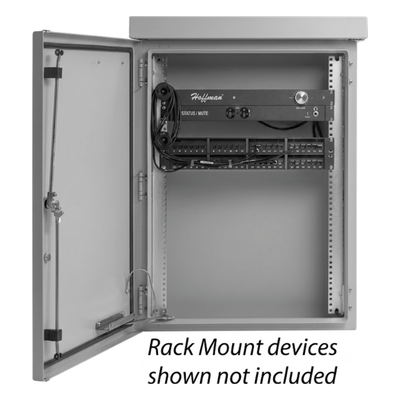 ECL606050P - Gabinete Para Exterior OSP ComLine de 12 UR, 600 mm de Ancho, 500 mm de Profundidad De Aluminio, Color Gris Claro Con Protección NEMA 4/12/4X/3/3R; IP