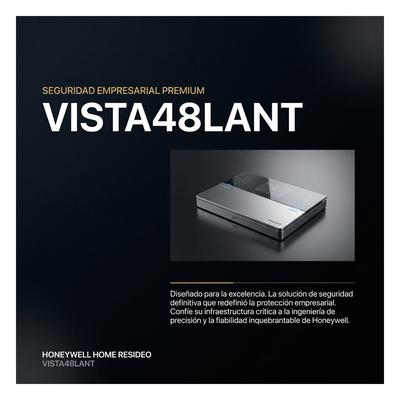 VISTA48LANT - Panel de Control de Alarma / 48 Zonas Cableadas / 40 Zonas Inalámbricas / 3 Particiones / Teclado Alfanumérico con Receptor Integrado