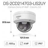 DS-2CD2147G3-LIS2UY - Hikvision Domo IP / 4 Megapixel / Lente 2.8 mm DS-2CD2147G3-LIS2UY
