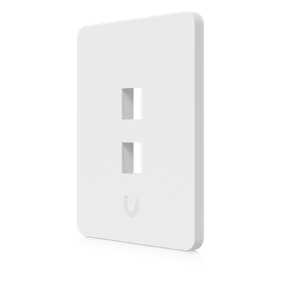 UACC-WP-KEYSTONE-V-2P - Placa Keystone Universal / 2 Puertos / Superficie Pintable / Montaje Vertical / 4 Piezas