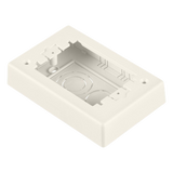 JBP1EWH - Caja de Pared Superficial Sencilla, de Dos Piezas, Uso Universal con Placas de Pared, Color Blanco
