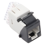 U6-K01NS - Jack Keystone Cat6 UTP / Terminación 110 / Diseño Lineal / Color Negro / -10 a 60 °C / UL 94 V-0