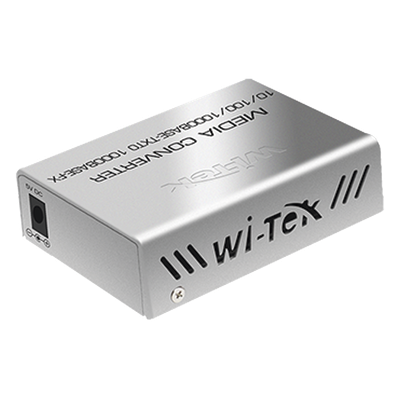WI-MC-111GP - Convertidor de Medios PoE / RJ45 Gigabit 802.3af/at / SFP 1G / Alcance PoE 100 m (328.1 ft) / Fibra 25 km