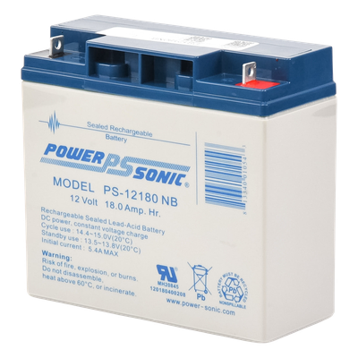 PS-12180-NB - Power Sonic Batería de Respaldo AGM/VRLA / 12V / 18 Ah PS-12180-NB