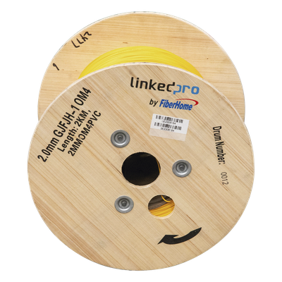 2MMOM4PVC - Fibra Óptica Multimodo OM4, 2 mm, Simplex, Tight Buffer, 900 micras, Color Amarillo, Precio Por Metro, (Hasta 2000 Metros en un Solo Tramo de Cable)