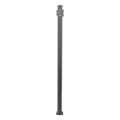 XGA-POLE-6MS - Poste Seccionado para Videovigilancia / 6 m (19.7 ft) / 3 Secciones / Base 140 mm / Espesor 3 mm / Brazo PTZ 500 mm / IP con Sellos / Color Negro