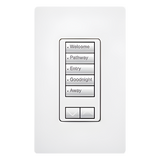 RRDHN5BRLWH - Lutron Electronics Botonera Híbrida Inalámbrica / 5 Botones Programables / Atenuador Integrado