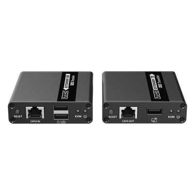 TT223KVM - Kit extensor KVM (HDMI y USB) | 40m a 4k@30Hz  | 70m a 1080P@60Hz | Cat 6, 6a y 7 | CERO LATENCIA | HDR | Salida Loop | Salida de audio de 3.5mm |