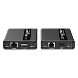 TT223KVM - Kit extensor KVM (HDMI y USB) | 40m a 4k@30Hz  | 70m a 1080P@60Hz | Cat 6, 6a y 7 | CERO LATENCIA | HDR | Salida Loop | Salida de audio de 3.5mm |