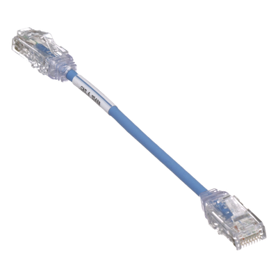UTP28SP6INBU - Cable de Parcheo UTP Cat6 / 28AWG Diámetro Reducido / 15.2 cm (0.5 pies) / Azul / LSZH/CM / PoE++