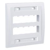 CFPE10WH-2GY - Placa de Pared Vertical / 10 Puertos Mini-Com / ABS / 4.5 x 4.5 pulg. / Blanco