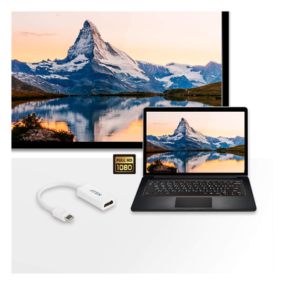 VC980 - Adaptador Mini DisplayPort a HDMI / 1920x1200 / 1080p HDTV / Audio Dolby TrueHD y DTS-HD / 0.62 x 0.07 x 0.04 ft