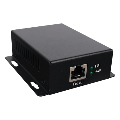 WI-POE62-48V - Inyector PoE Industrial / Entrada 9-42 Vcc / Salida 48V PoE 802.3af/at / Dual RJ45 10/100/1000 Mbps / Rango -20℃ a 70℃
