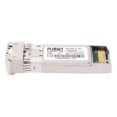 MTB-LB60 - Transceptor WDM SFP+ / 10G LC / Fibra Monomodo 60 km (37 mi) / Hot-Swappable / 0°C a 60°C