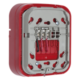 WAV-RL - Base Inalámbrica Direccionable / Montaje en Pared / Salida 24 VDC / Red de Malla Swift / Color Rojo / UL y ULC Certificada