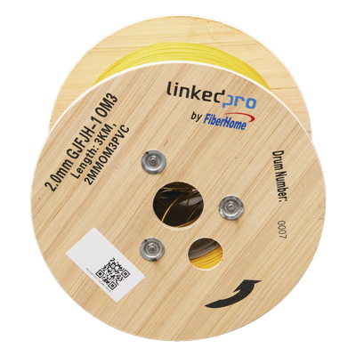 2MMOM3PVC - Fibra Óptica Multimodo OM3 2 mm Simplex Tight Buffer (900 micras), Precio Por Metro, (Hasta 2000 Metros en un Solo Tramo de Cable)