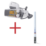 UM385/KIT5101 - Kit de radio marina VHF / 156-163 MHz / Antena 2.4 m (7.9 ft) / 25 W / IPX4 / GPS integrado