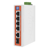 WIPS206GFIV2 - Switch Industrial PoE / 4 Puertos Fast Ethernet / 2 Uplink Gigabit / Alcance 250 m / Protección 6 kV