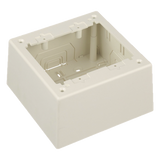 JBP2DIW - Caja de Pared Superficial Doble, con Divisor Opcional, Uso Universal con Placas de Pared, Color Blanco Mate