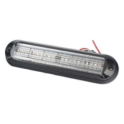 XLT1835RWB - Luz Auxiliar / 18 LEDs 3W / IP67 / Tricolor Rojo/Claro/Azul / 142.6×36×14 mm / 12 Patrones / ECE R65 / SAE J595 Clase I