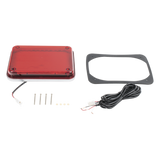 XLTE515R - Luz de Advertencia LED / 104 LEDs / 9x7" / 12 VCC / 1 A Máx / 10 Patrones de Destello / Montaje Permanente / Rojo