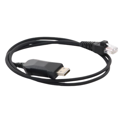 TXCP740K - Cable Programador USB / Conector USB-A a RJ45 / Longitud 1 m (3.3 ft) / Compatible Windows 98 a Server 2022 / PU Negro Alta Durabilidad