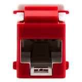 U6A-K03NS - Jack Keystone / Cat6a UTP / Terminación 110 / UL94 V-0 / -10 a 60°C / Rojo