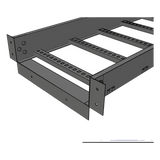 CH-CEC8X6ALK - Conector de Escalera a Tablero / Peralte 3 1/4" / Ancho 6" / Aluminio / Tornillería Incluida