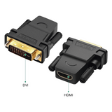 20124 - Ugreen 20124 cambiador de género para cable HDMI DVI Negro, Oro