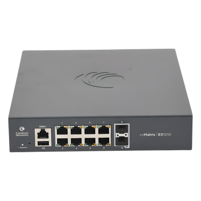 MX-EX1010PXA-0 - Cambium Networks Switch PoE / 8 Puertos Gigabit 802.3af/at / 2 SFP MX-EX1010PXA-0