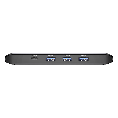 US4324 - Sharing Switch USB 3.2 Gen 1 Essentials | 2 x 4 Puertos | 5 Gbps | InstaSync | Boton Integrado | Selector Remoto | Diseño Compacto