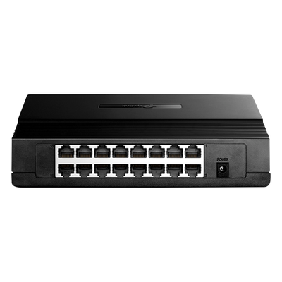 TLSF1016D - Switch de escritorio / 16 puertos RJ45 / 10/100 Mbps / Sin ventilador / 7.9 x 5.6 x 1.6 in