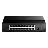 TLSF1016D - Switch de escritorio / 16 puertos RJ45 / 10/100 Mbps / Sin ventilador / 7.9 x 5.6 x 1.6 in