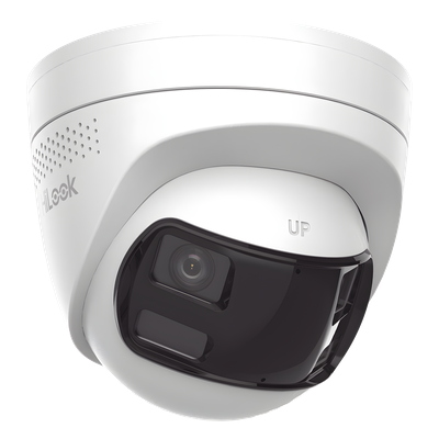 IPC-T260HAD-LUF/SL - [Dual Light] Turret IP 6 Megapixel / Imagen Panorámica 180°/ PoE / Micrófono y Bocina Integrado / Exterior IP67 / Audio Bidireccional / Alarma Visual
