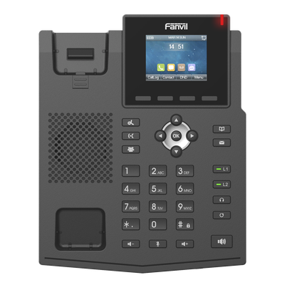 X3SPPRO - Teléfono IP / 4 Líneas SIP / Pantalla LCD 2.4" Color / PoE / Audio HD / Conferencia 6 Participantes